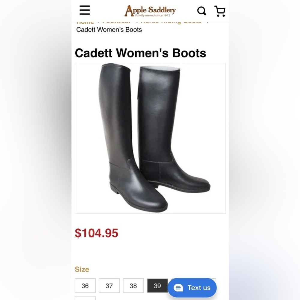 Black Knee-High ridding boots